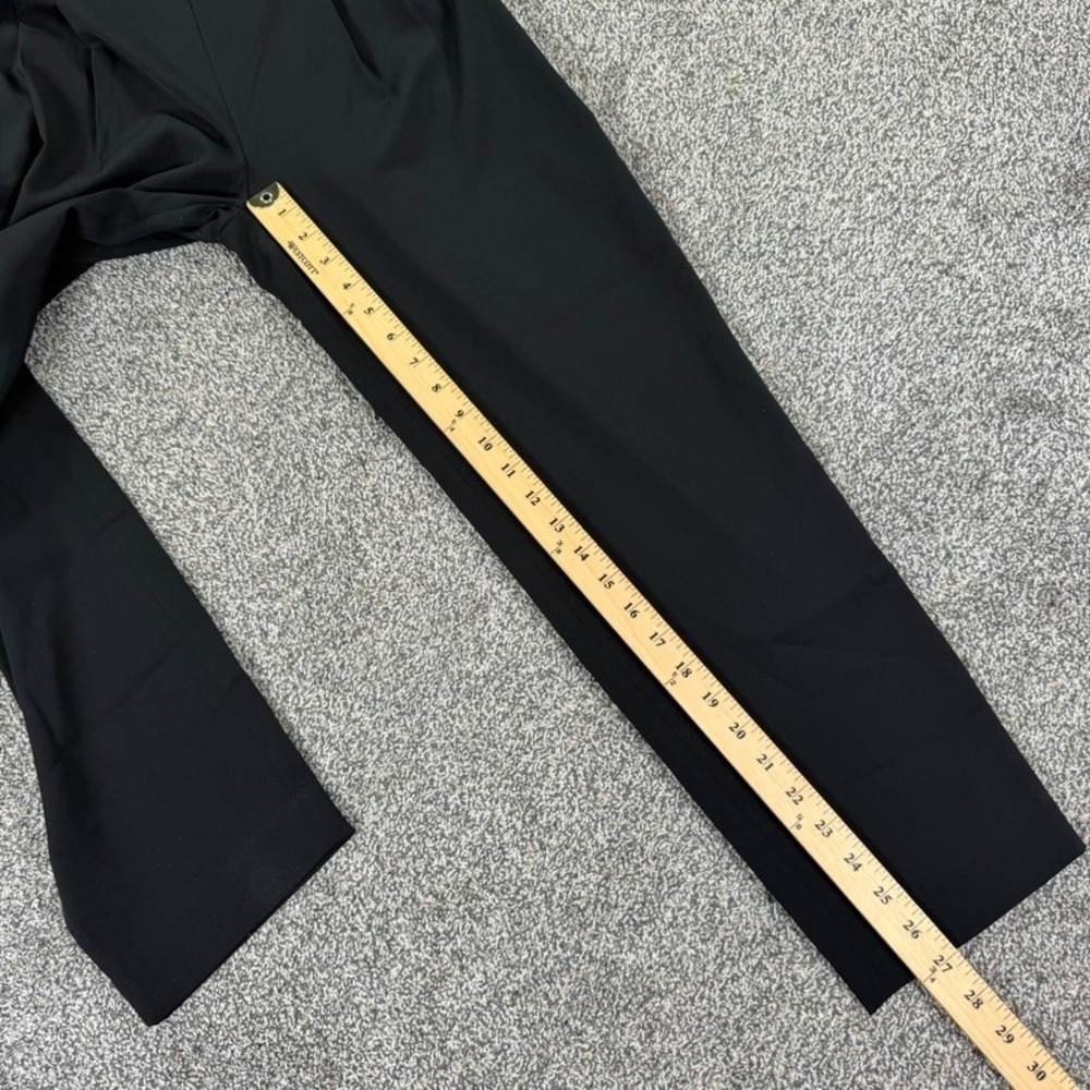Ministry of Supply Kinetic Tapered Pants Womens 6 Black Pleated Stretch Trousers - Picture 7 of 9